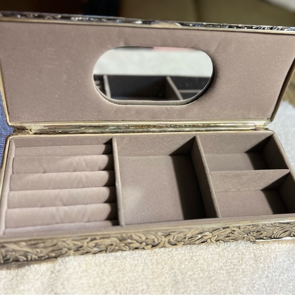 VINTAGE AUTHENTIC GODINGER MIRRORED JEWELRY BOX - Picture 8 of 9